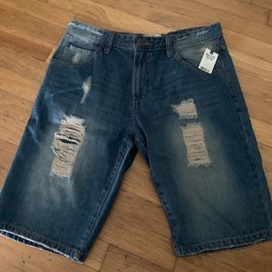 Men’s Rustic blue jean shorts